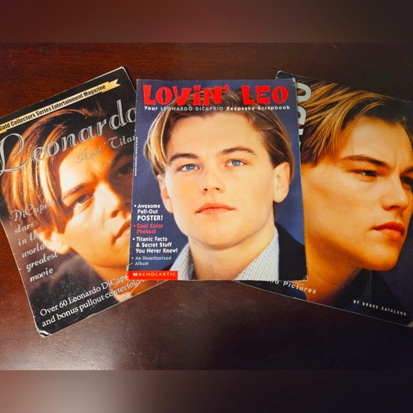 Leonardo DiCaprio Books | Set of 3 | Vintage | 90s | Collectible | - Picture 1 of 15